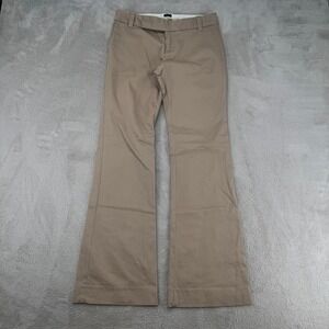 Y2K Gap Stretch Flared Chino Pants Womens 2 Beige Preowned Khaki Trousers